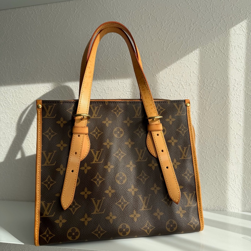 Lv雙金球老花手提 肩背包 背帶可調整-0