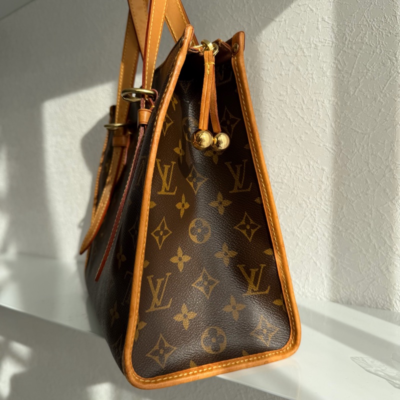 Lv雙金球老花手提 肩背包 背帶可調整-1