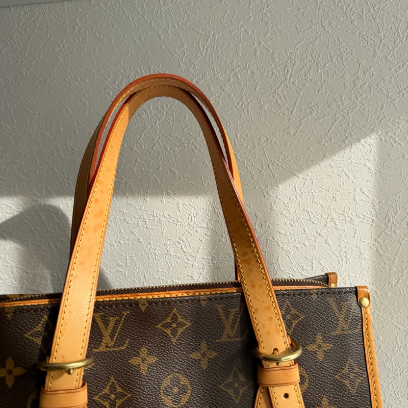 Lv雙金球老花手提 肩背包 背帶可調整-16