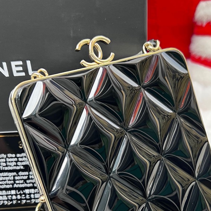 【99❤】Chanel 22s新款mini黑金蛙口包鏈條包 斜挎包-3