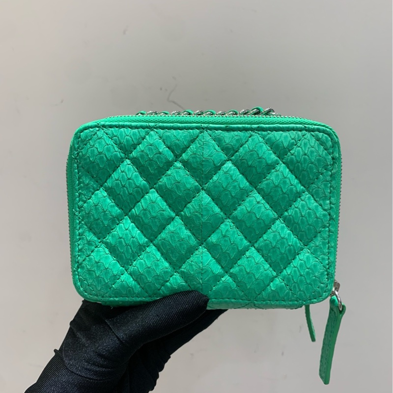 【全套❤️】Chanel mini 相機包 斜挎包 竹子綠銀扣-2