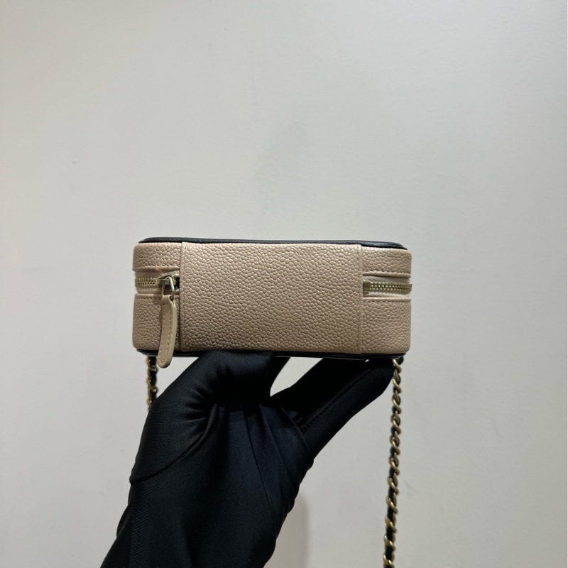 【閒置❤️】 Chanel mini相機包 奶茶色拼黑色 斜挎包-4