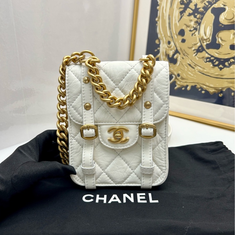 【99❤️全膜】Chanel 白金劍橋包 手機包 限量mini 斜挎包-0
