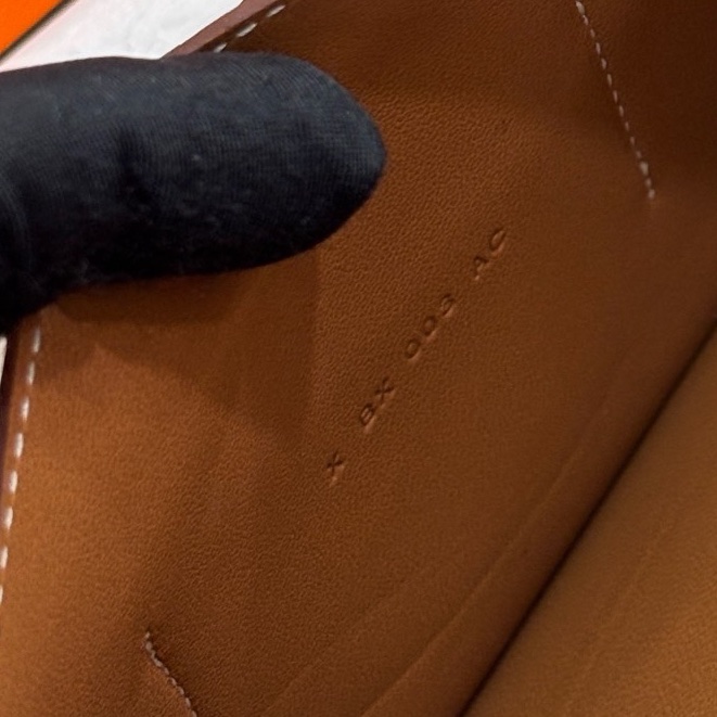 【全新品】愛馬仕Hermes 金棕銀扣Dogon子母錢包X刻togo皮五金扣膜還在-7