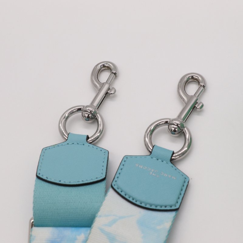 MARC JACOBS 漸變藍色水彩 金屬銀 Logo 皮革 斜挎包 相機包 斜背包-9