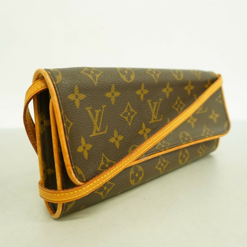 路易威登 Monogram Pochette Twin GM 女士單肩包 M51852 棕色-1
