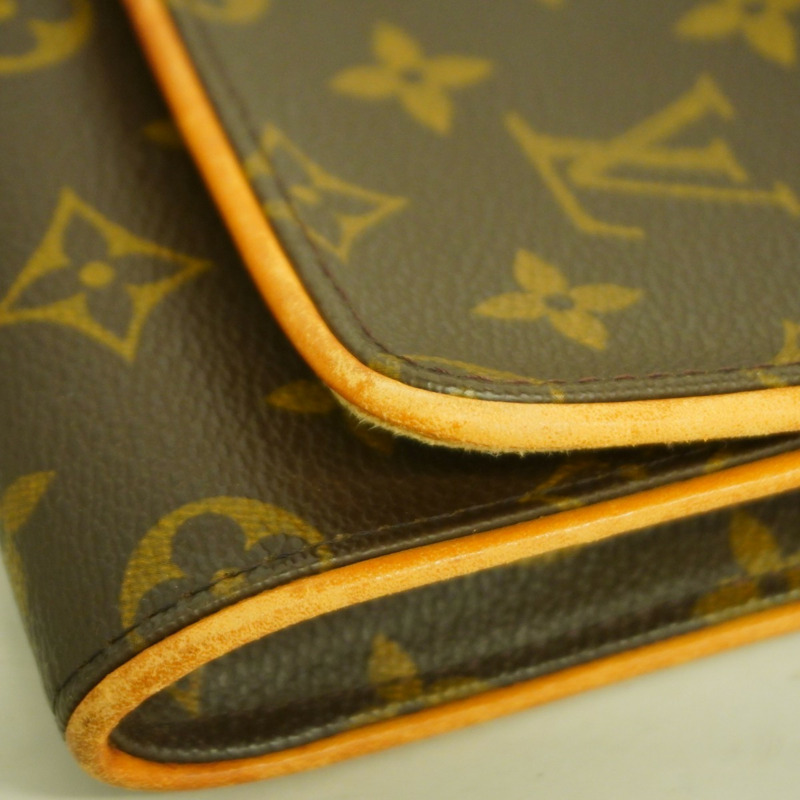 路易威登 Monogram Pochette Twin GM 女士單肩包 M51852 棕色-4
