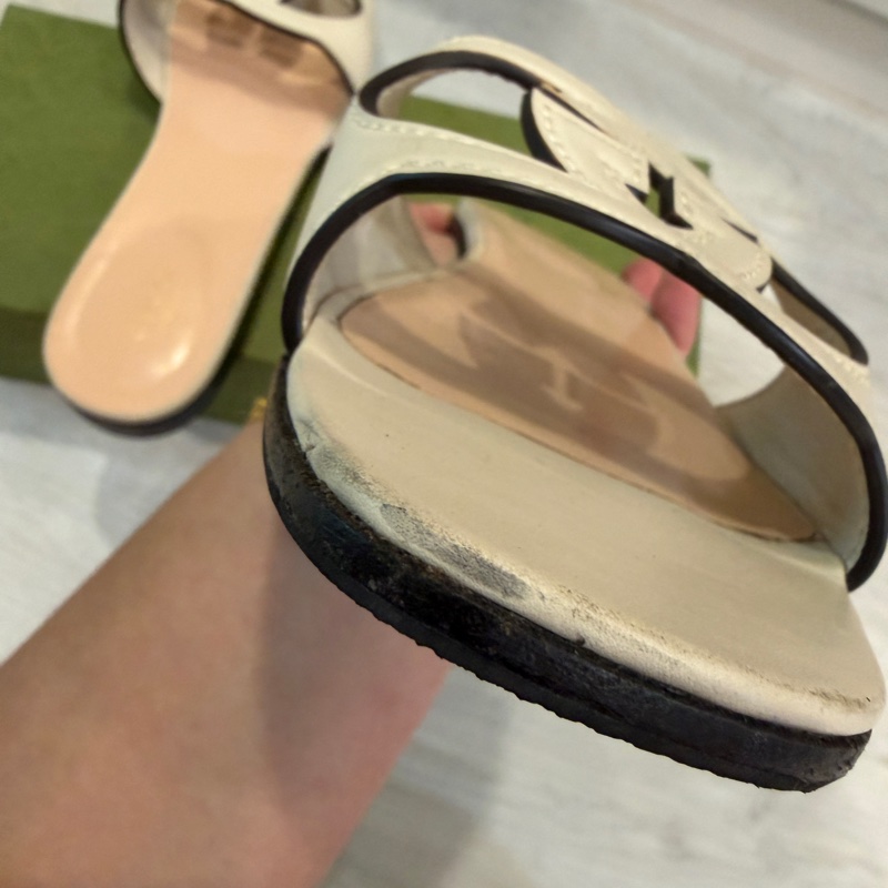 Gucci皮質拖鞋-12