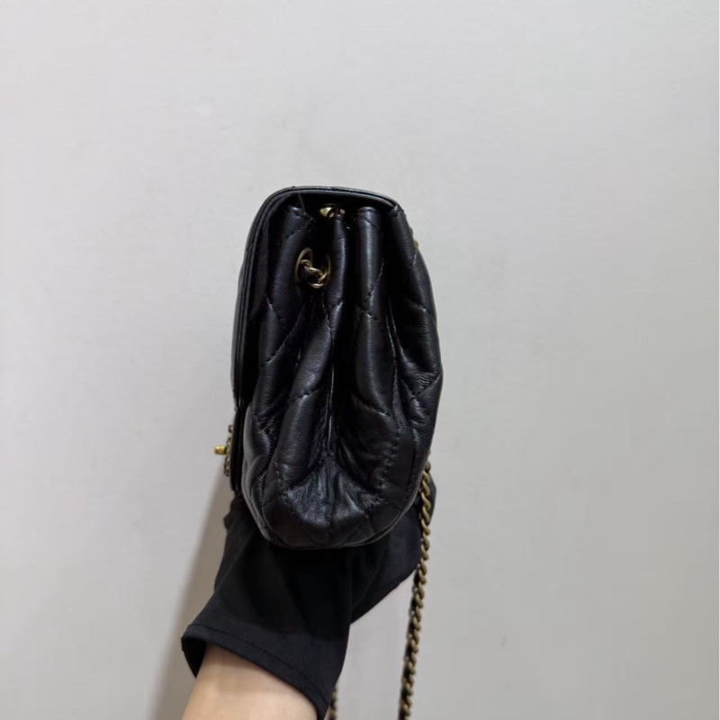 【全套❤️】Chanel 19bag褶皺羊皮方胖子 小香單肩斜挎包-4