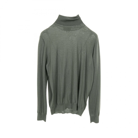 愛馬仕 L 碼針織衫 高領毛衣 真絲羊絨混紡 綠色 二手 男士