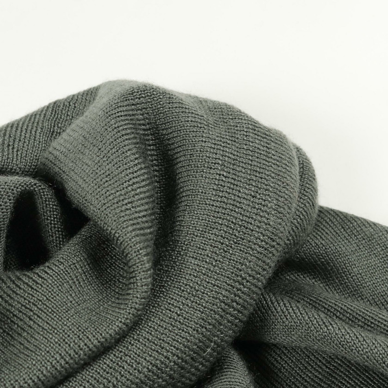 愛馬仕 L 碼針織衫 高領毛衣 真絲羊絨混紡 綠色 二手 男士-4