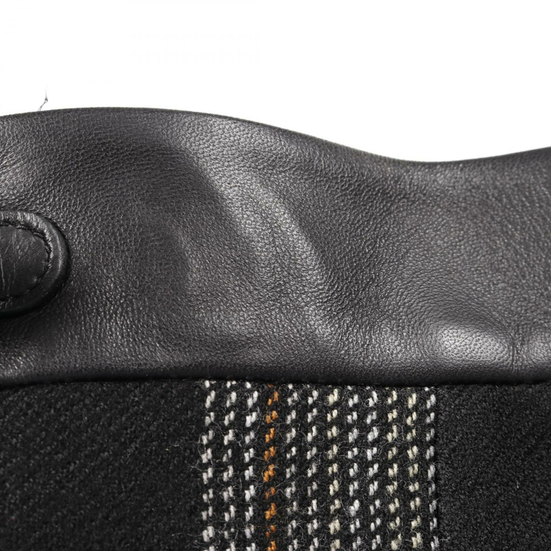 愛馬仕 (HERMES) 34號格紋羊毛半身裙，黑色多色，二手女款-8