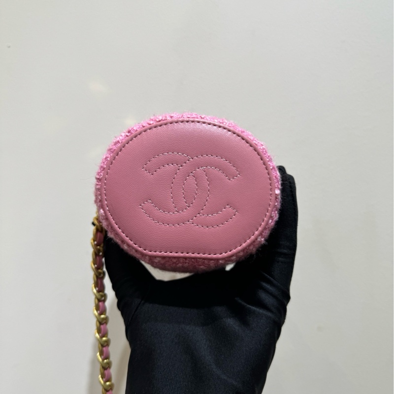【99❤️全套】Chanel 22a手柄粉色 粗花毛呢 飯盒包水桶包野餐包 斜挎包-5