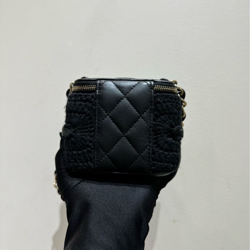 【99❤️】Chanel 22c黑金編織鏈條小盒子 化妝盒 斜挎包-2
