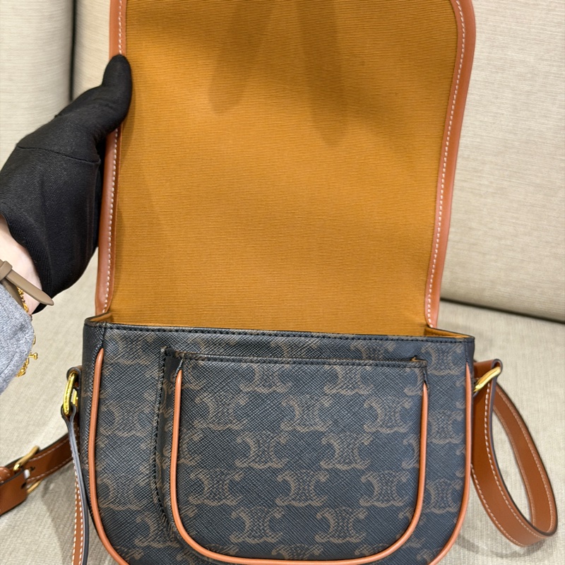 Celine凱旋門老花馬鞍包-4