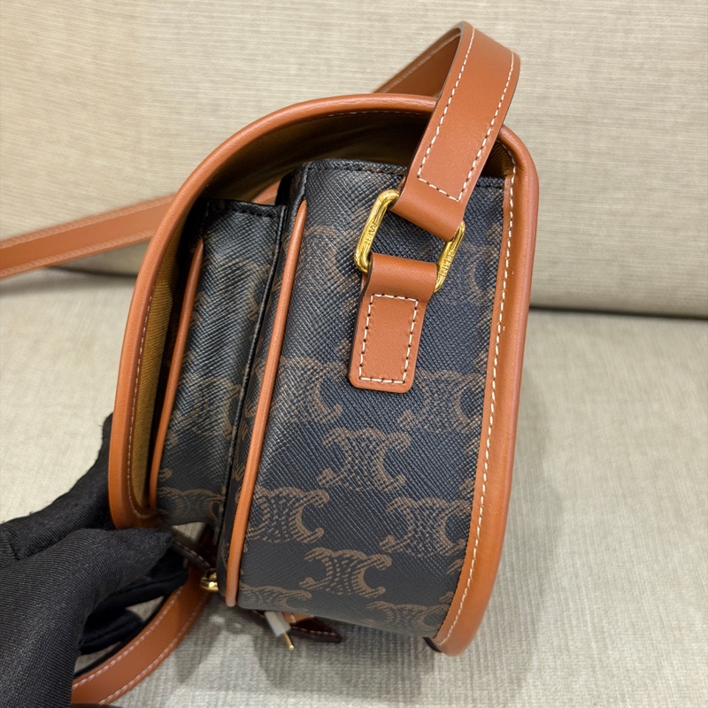 Celine凱旋門老花馬鞍包-6