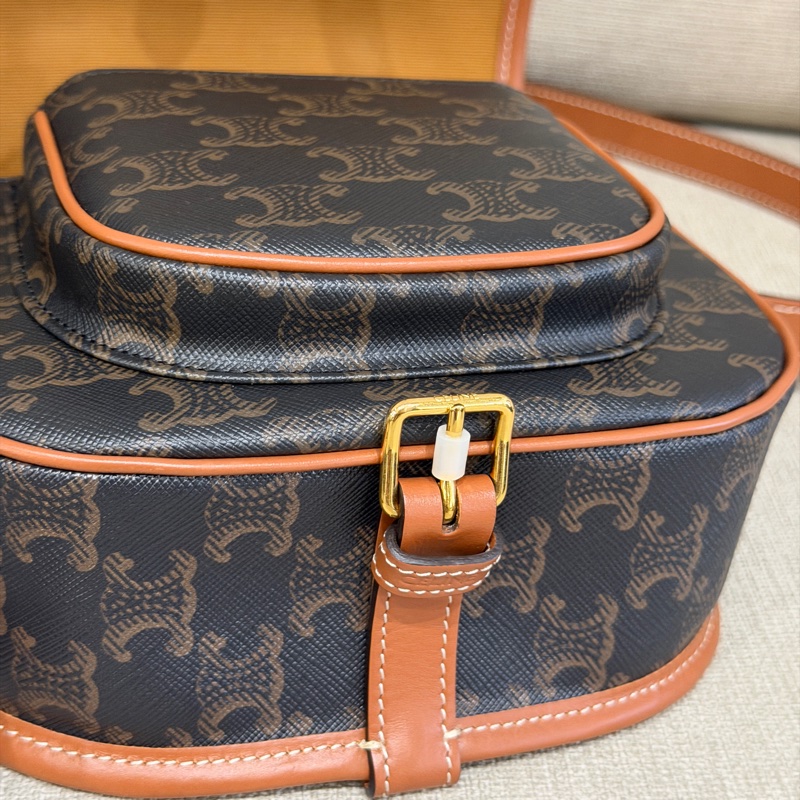 Celine凱旋門老花馬鞍包-8