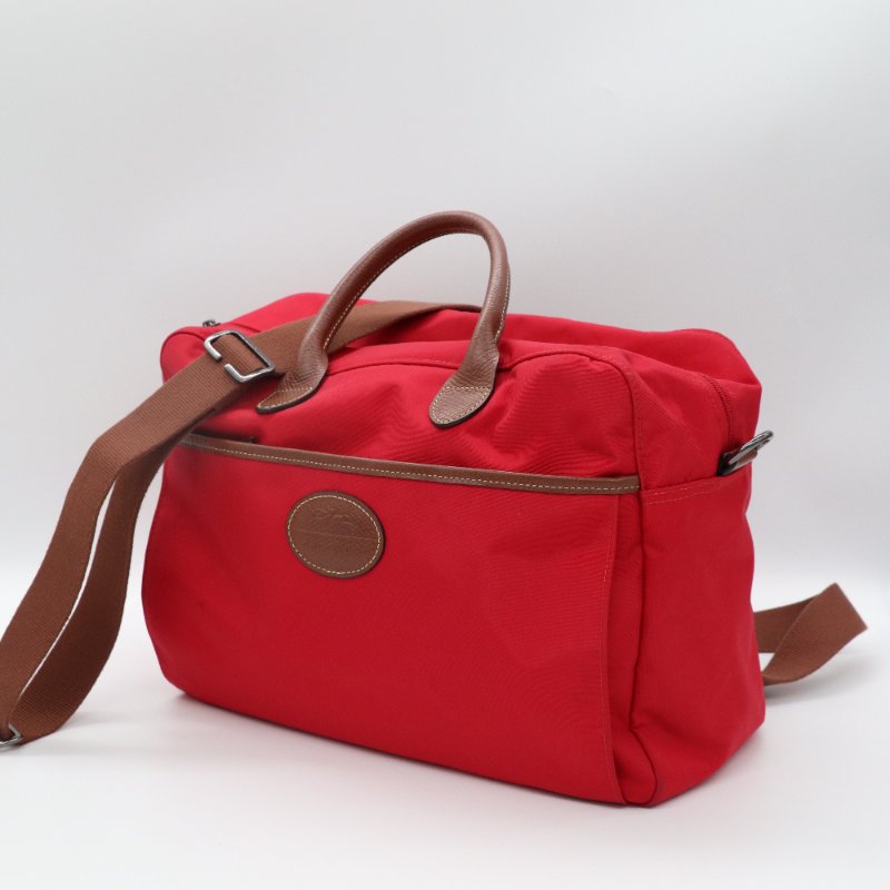 LONGCHAMP 紅色手提斜背包 肩背包 旅行包-0