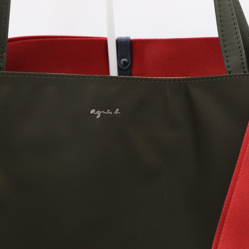 AGNES. B 軍綠色 尼龍 單肩包 托特包 超多分層 大容量 （買一贈一）-8