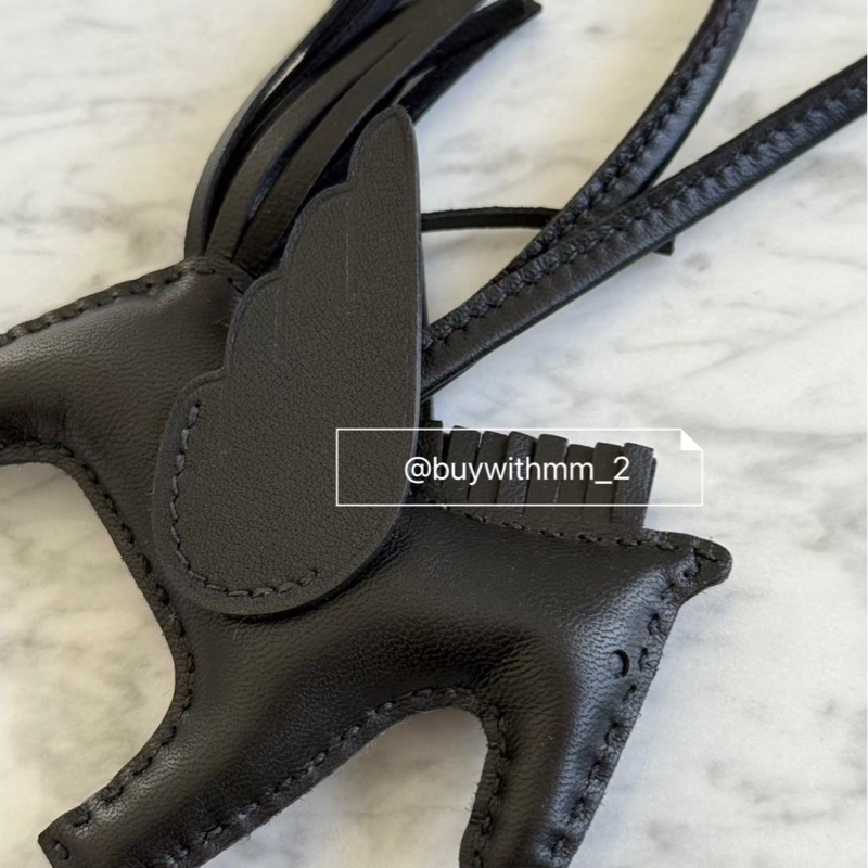 ⭐️賣場有滿額免運⭐️台灣購證Hermes黑色小飛馬-3