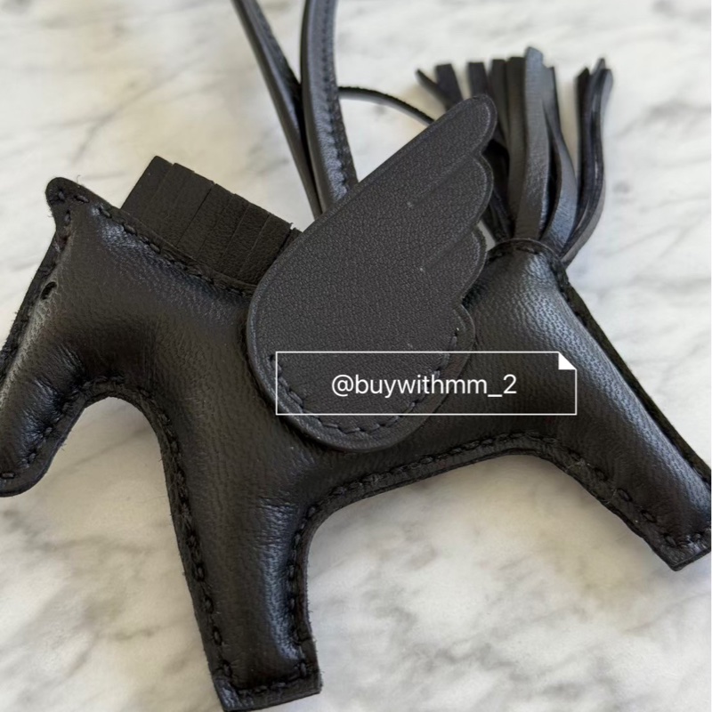 ⭐️賣場有滿額免運⭐️台灣購證Hermes黑色小飛馬-4