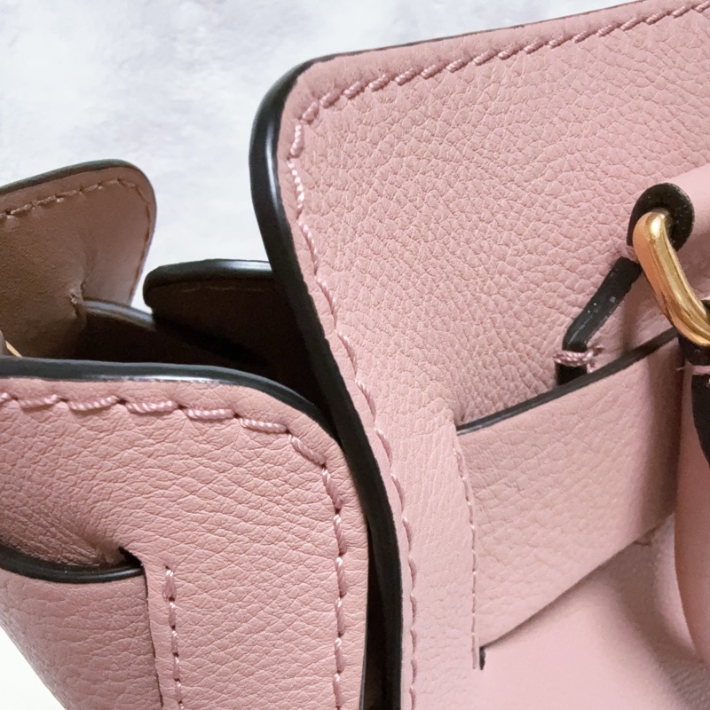 ⭐️女星同款專櫃貴款⭐️BURBERRY The Belt 小牛皮手提肩背托特包(煙燻玫瑰粉)-14