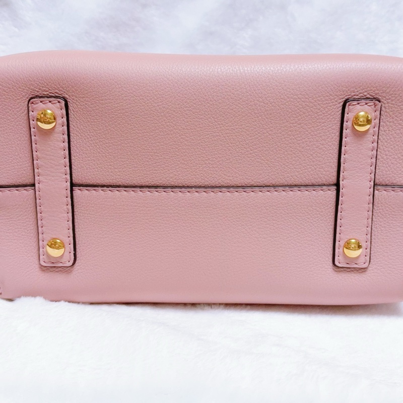 ⭐️女星同款專櫃貴款⭐️BURBERRY The Belt 小牛皮手提肩背托特包(煙燻玫瑰粉)-34