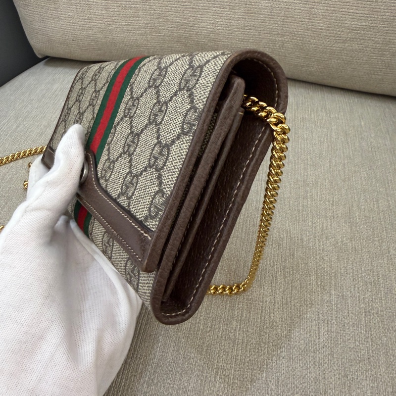 Gucci Ophidia帆布WOC鏈條包/長夾-4
