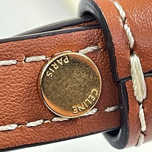 ＊奢華大道國際精品＊【CE125】CELINE白色 Triomphe 帆布MINI 直立琴譜兩用包-8