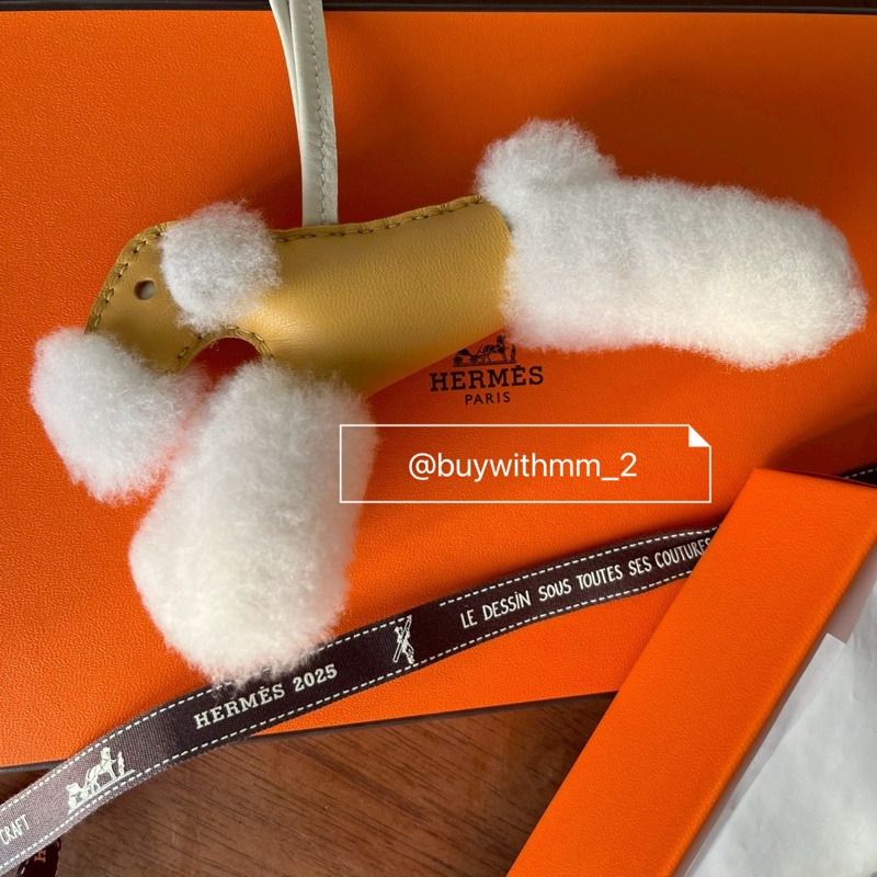 ⭐️賣場有滿額折扣⭐️Hermes 全新麥穗黃Budy小狗-1