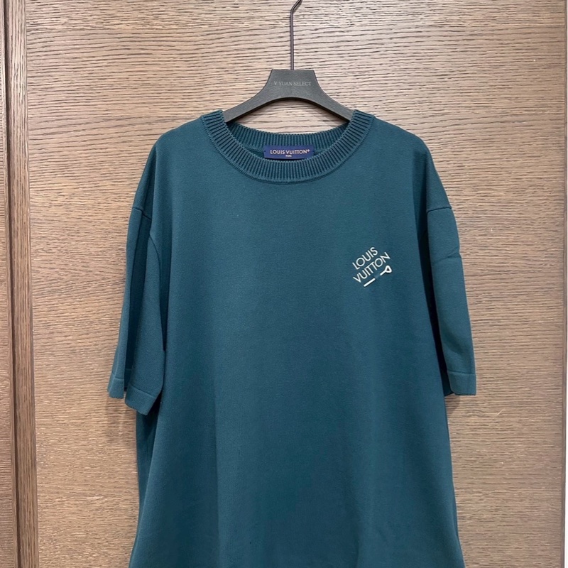 LV墨綠針織短袖-4