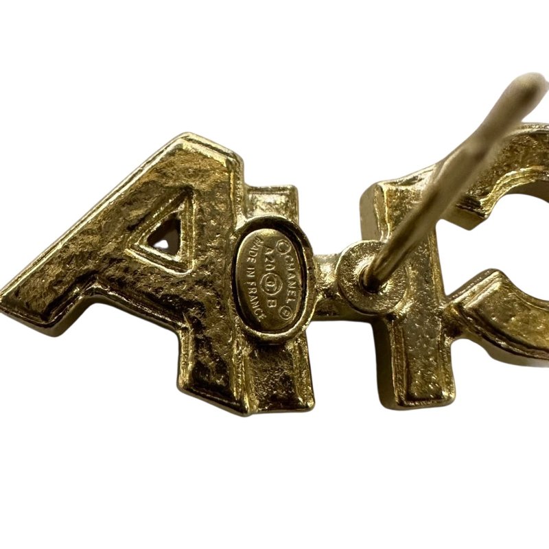 【美收精品】CHANEL銀色LOGO針式耳環 4-486-11