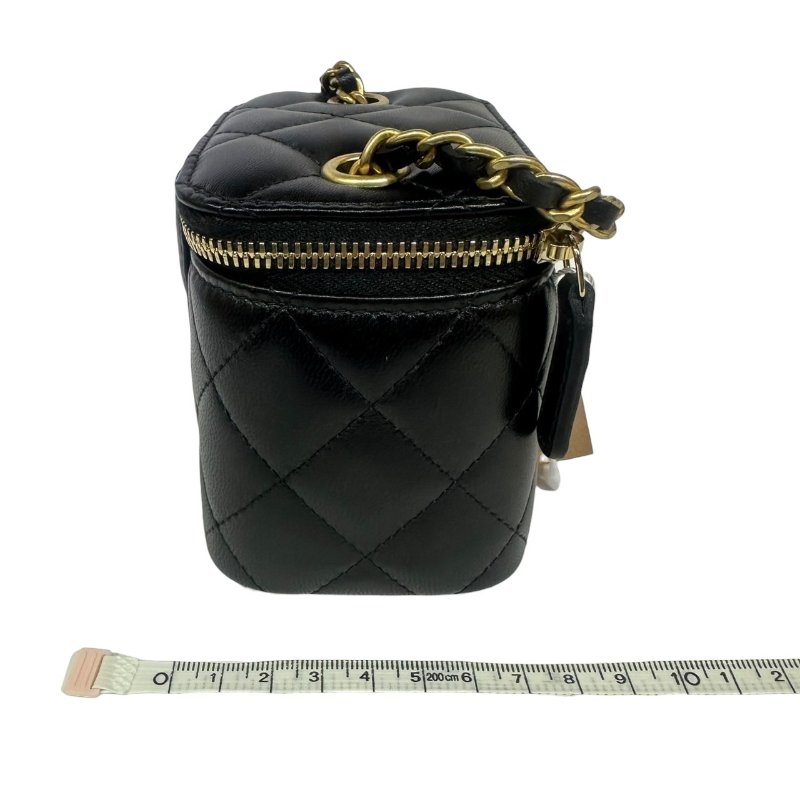 【美收精品】CHANEL黑色羊皮金球小肩背包 4-491-18