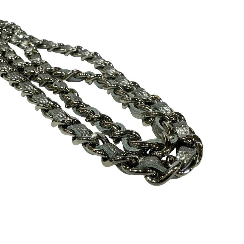 【美收精品】CHANEL銀色魚子醬小肩背包 4-484-15