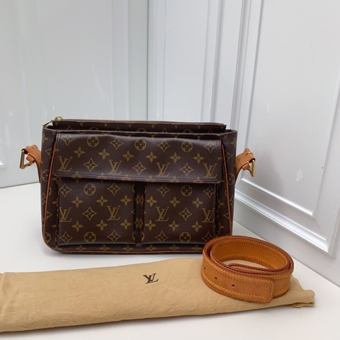 98新Louis Vuitton路易威登 經典老花中古駱駝  大號 