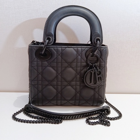 98新迪奧Dior 磨砂黑戴妃三格