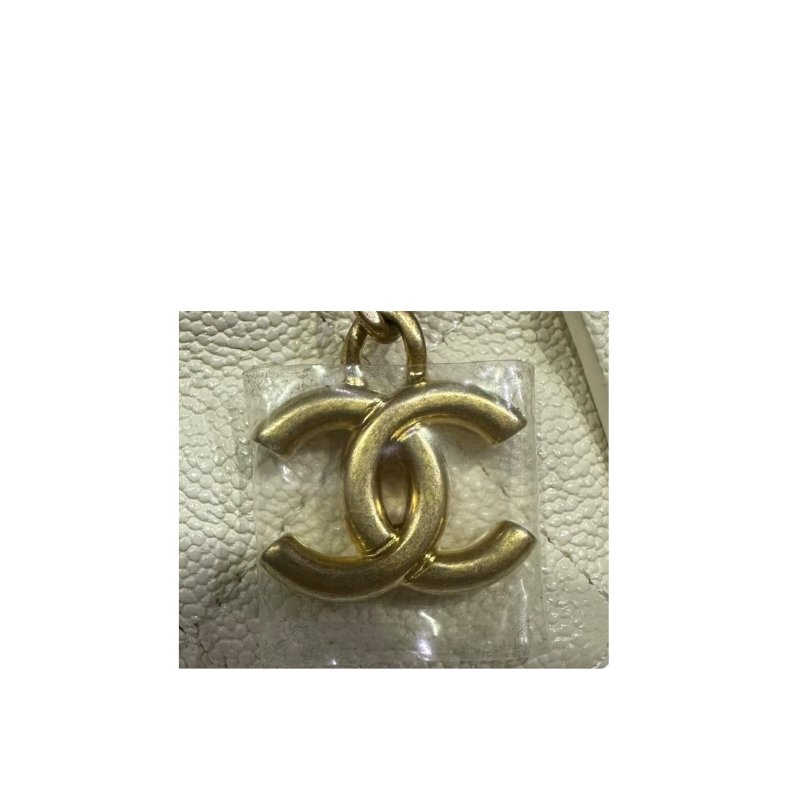 【美收精品】CHANEL白色魚子醬小肩背包 4-483-8