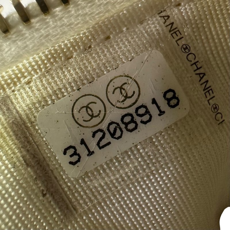 【美收精品】CHANEL白色魚子醬小肩背包 4-483-14