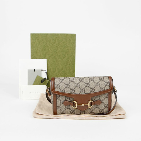 GUCCI Horsebit 1955 迷你肩斜背包 699296