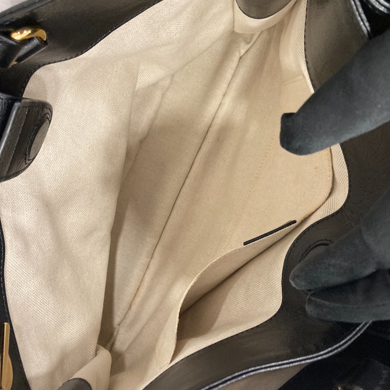 GUCCI 古馳 621144 1955 Horsebit 油蠟皮 肩背包 黑色-7