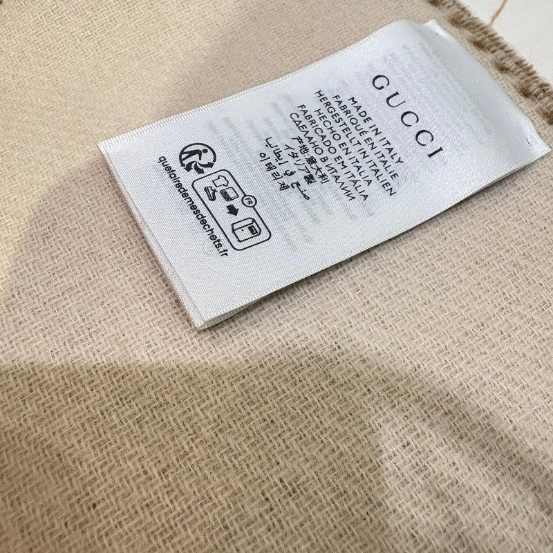 *SHIHNA名牌精品* GUCCI Interlocking GG 羊毛和羊絨圍巾-3