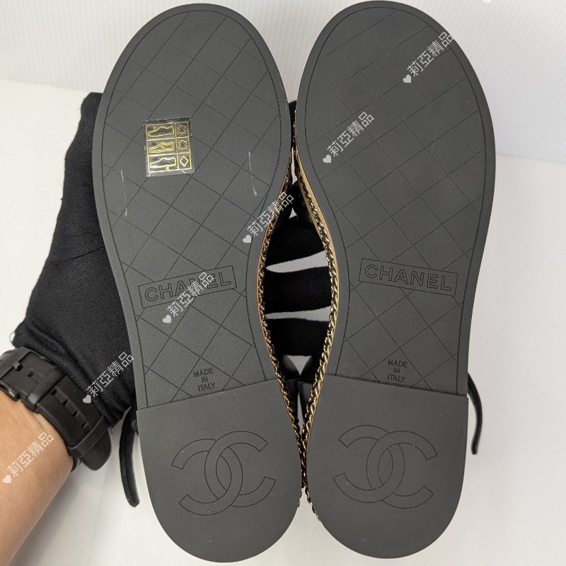 莉亞精品♡CHANEL 編織厚底涼鞋 尺碼36 近新閒置-5