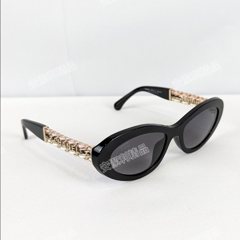 莉亞精品♡CHANEL 5538-Q-A貓眼墨鏡 近新閒置-0