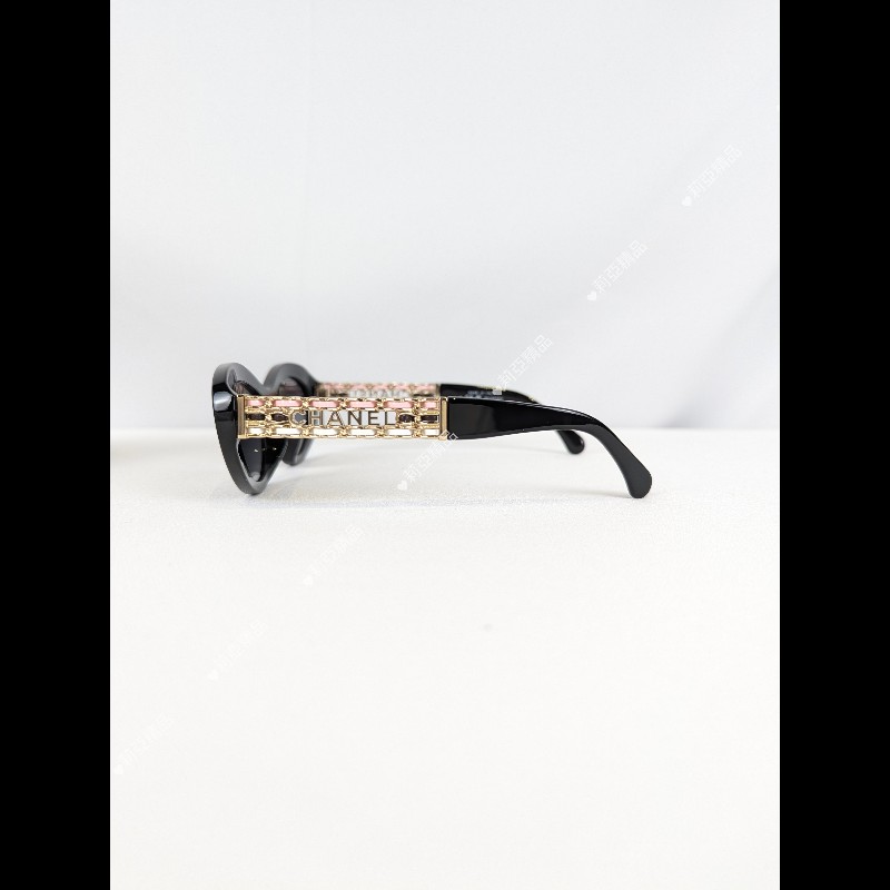 莉亞精品♡CHANEL 5538-Q-A貓眼墨鏡 近新閒置-2