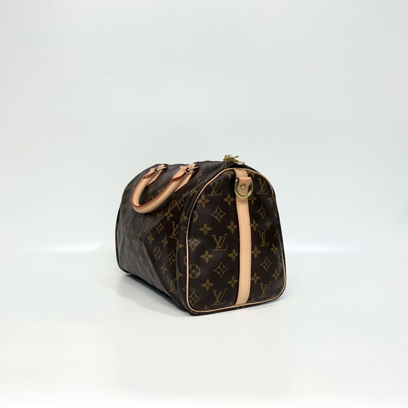 LV原花背帶款Speedy30手提側背波士頓M41112-2