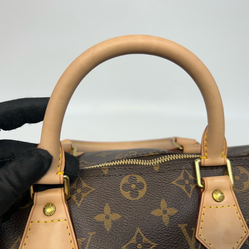 LV原花背帶款Speedy30手提側背波士頓M41112-10