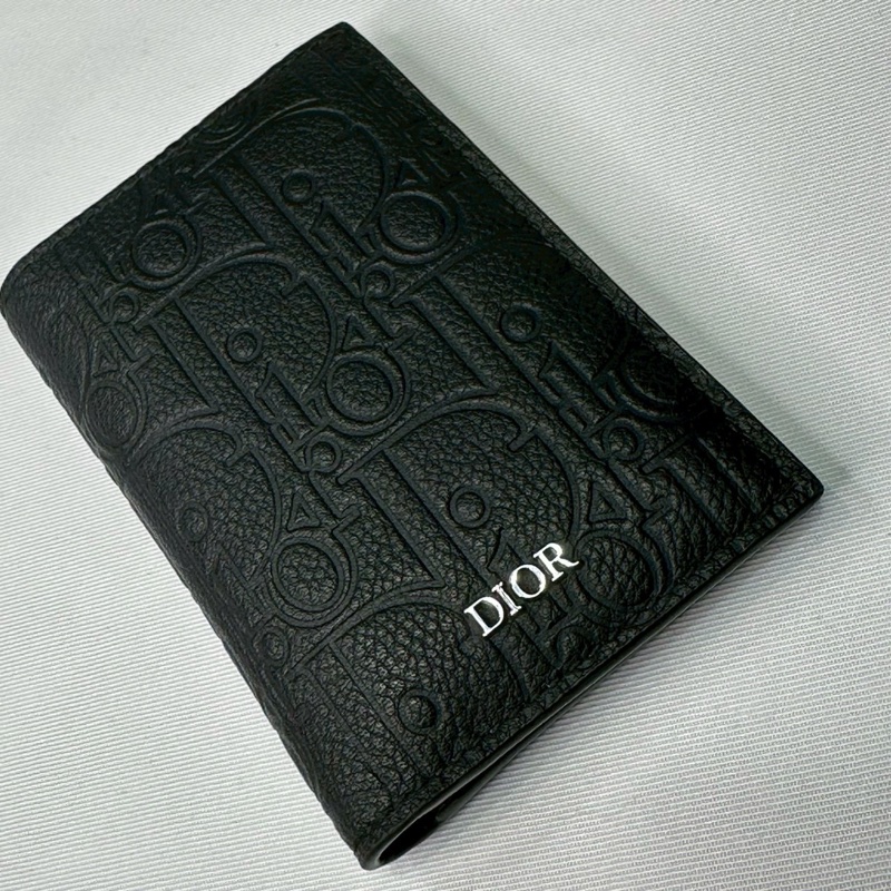 DIOR Gravity皮革直式對折卡夾-5