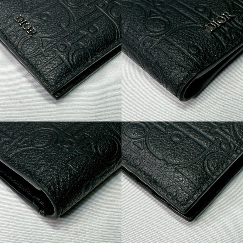 DIOR Gravity皮革直式對折卡夾-7