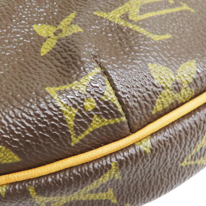棕色 原花 帆布 Croissant MM 肩背包【LOUIS VUITTON LV 路易威登】 M51512-7