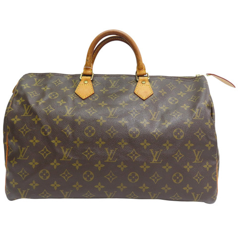棕色 原花帆布 Speedy 40 波士頓包 手提包【LOUIS VUITTON LV 路易威登】 M41522